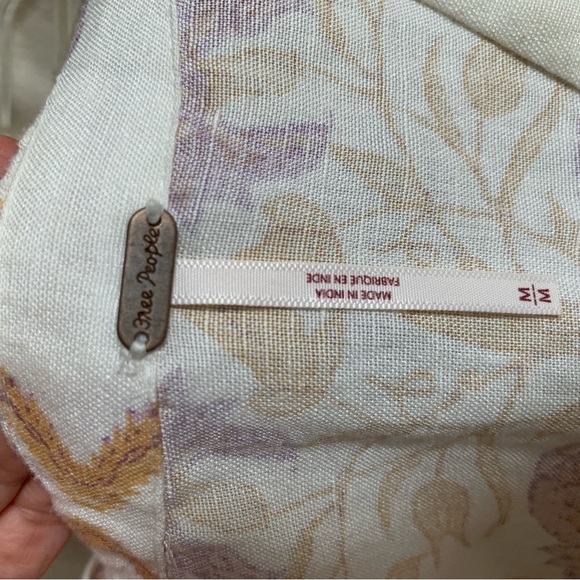 Free People - Arielle Printed Top in Light Combo Revolve linen (Medium) - Picture 11 of 14